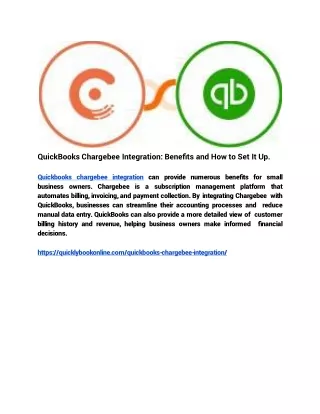 quickbooks chargebee integration bene