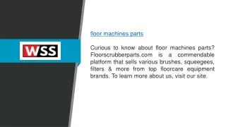 Floor Machines Parts  Floorscrubberparts.com