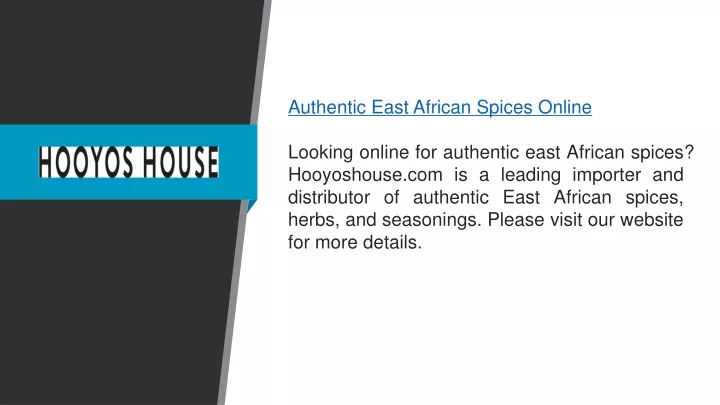 authentic east african spices online looking