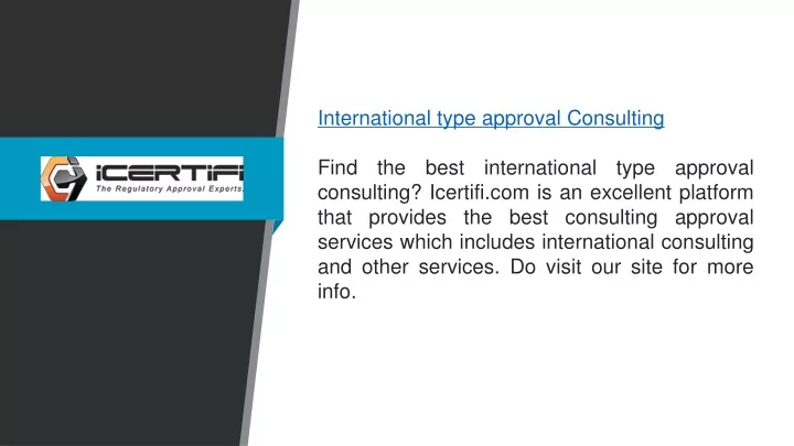 international type approval consulting find