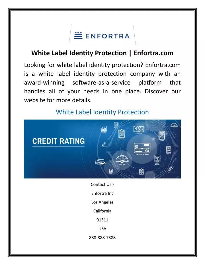 white label identity protection enfortra com