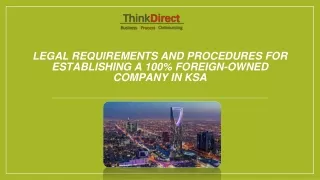 Legal Requirements and Procedures for Establishing a 100