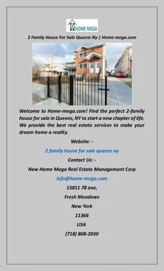 2 Family House For Sale Queens Ny  Home-mega