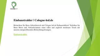 einbaustrahler cologne led de beleuchten