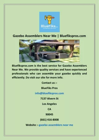 gazebo assemblers near me bluefikspros com