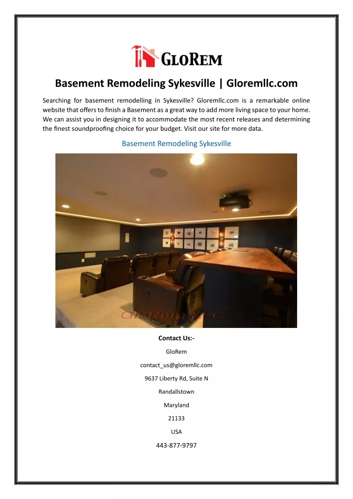 basement remodeling sykesville gloremllc com