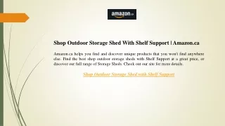 Shop Outdoor Storage Shed With Shelf Support  Amazon.ca