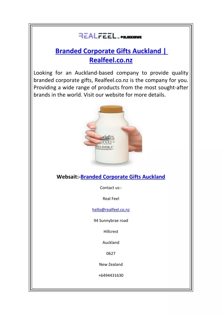 branded corporate gifts auckland realfeel co nz