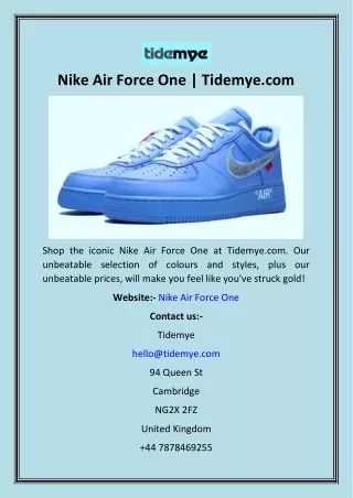 Nike Air Force One  Tidemye