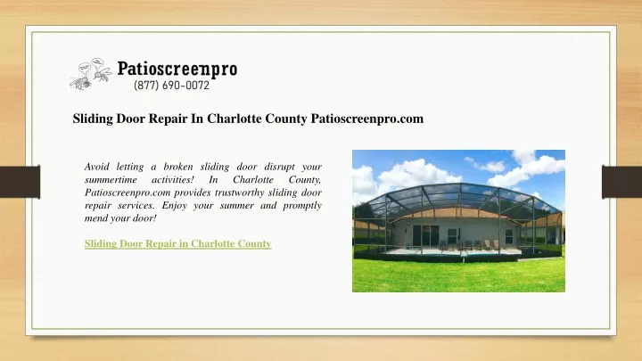 sliding door repair in charlotte county