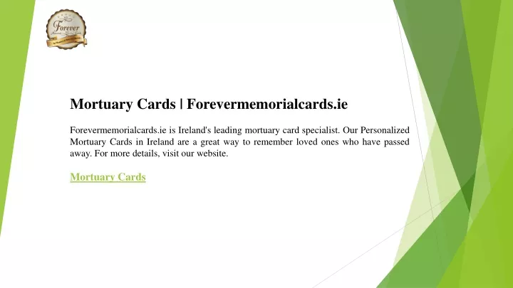 mortuary cards forevermemorialcards