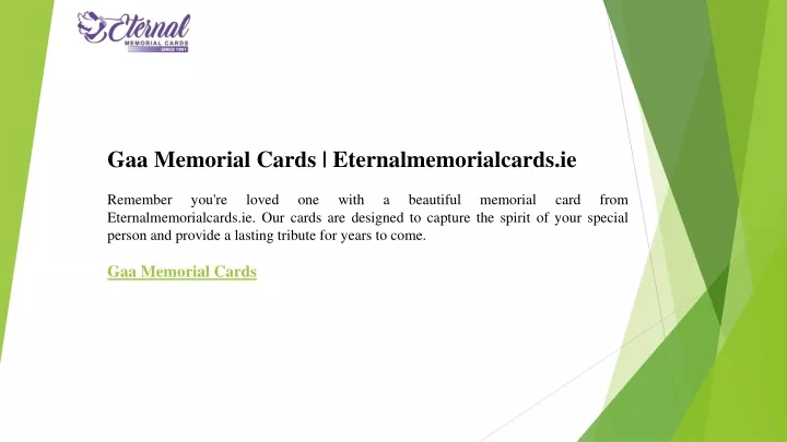 gaa memorial cards eternalmemorialcards