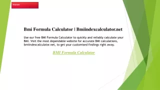 Bmi Formula Calculator  Bmiindexcalculator.net