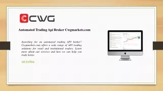 automated trading api broker cwgmarkets com