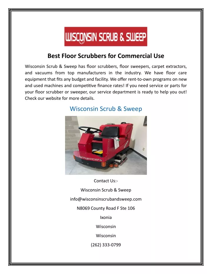best floor scrubbers for commercial use