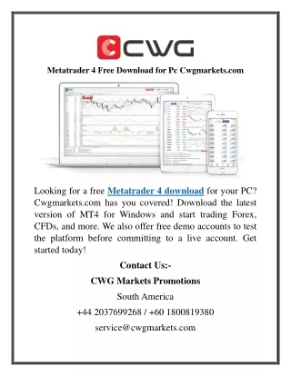 metatrader 4 free download for pc cwgmarkets com