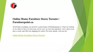 Online Home Furniture Stores Toronto  Furniturepoint.ca