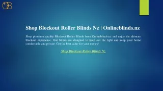 Shop Blockout Roller Blinds Nz  Onlineblinds.nz