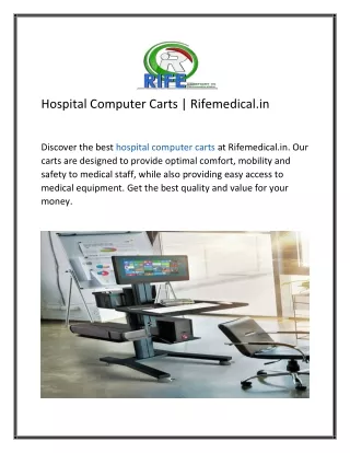 Hospital Computer Carts  Rifemedical.in