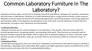 Common Laboratory Furniture In The Laboratory