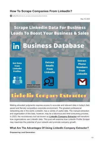how to scrape companies from linkedin