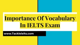 Importance Of Vocabulary In IELTS Exam