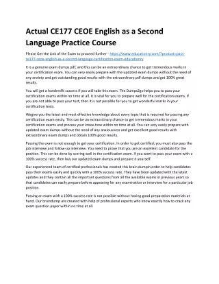 actual ce177 ceoe english as a second language