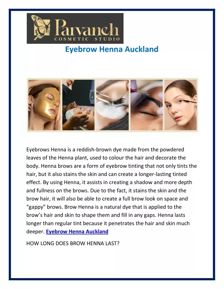 eyebrow henna auckland