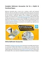 Online Bathroom Accessories - slide 1
