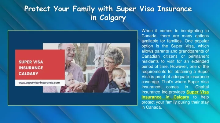 protect your family with super visa insurance