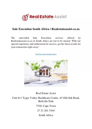 Sale Execution South Africa