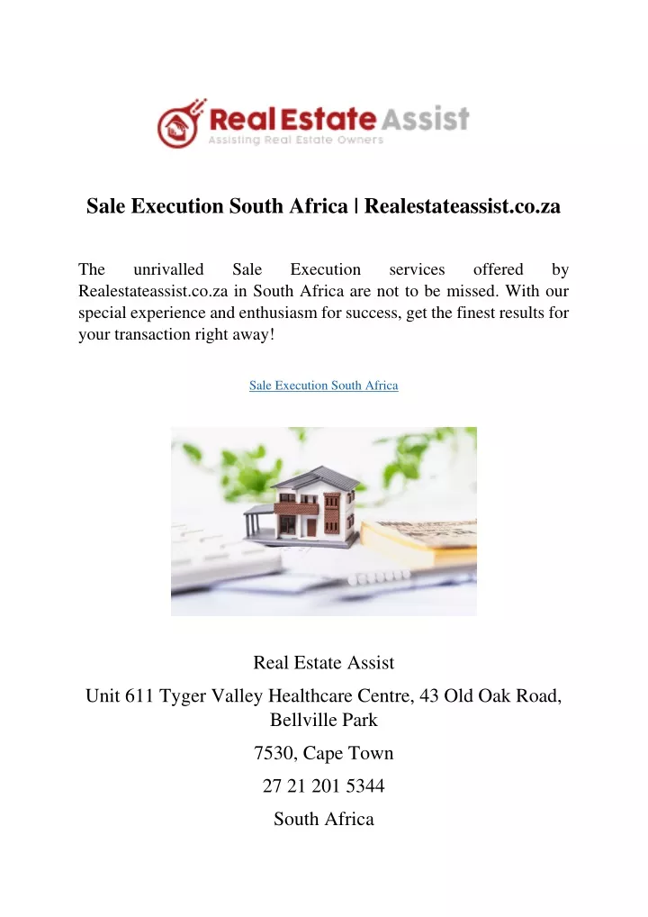 sale execution south africa realestateassist co za