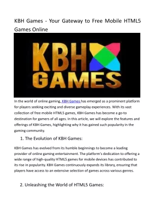 KBG-GAmes-Play-Free-Mobile-HTML5-Games-Online