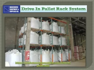 drive in pallet rack system
