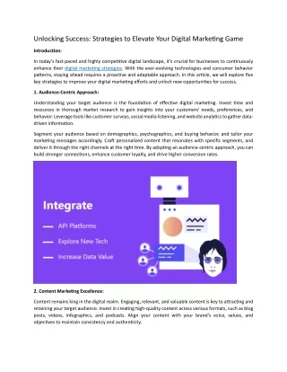 Strategies to Elevate Your Digital Marketing Game