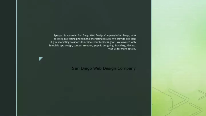 s an d iego web design company