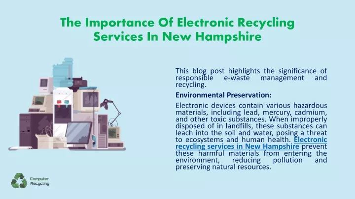 the importance of electronic recycling services in new hampshire