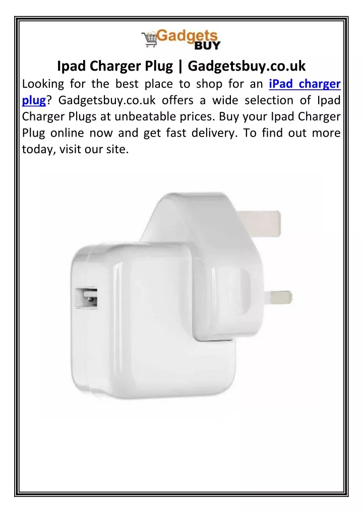 ipad charger plug gadgetsbuy co uk looking