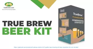 Brew Your Own Beer with GoBrewIt's True Brew Beer Kit