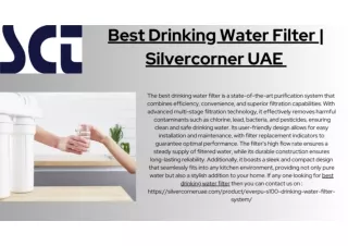 best drinking water filter