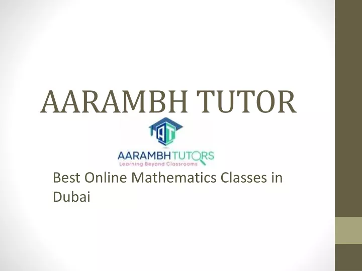 aarambh tutor