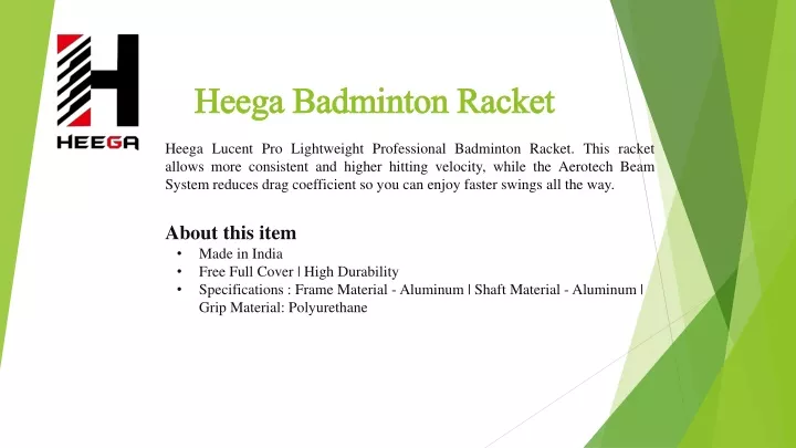 heega badminton racket