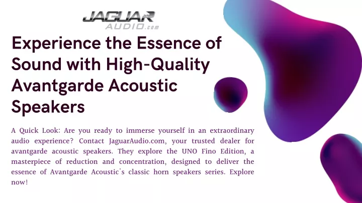 experience the essence of sound with high quality