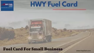 HWY Fuel Card- Fuel Card For Small Businesses