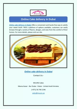 online cake delivery in dubai