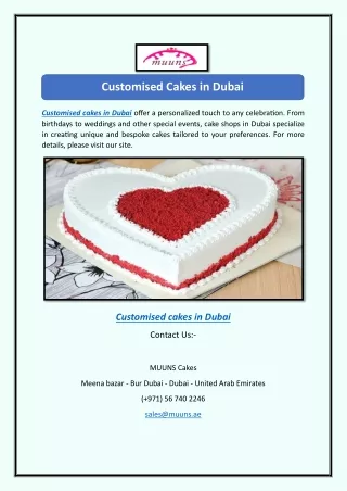 customised cakes in dubai