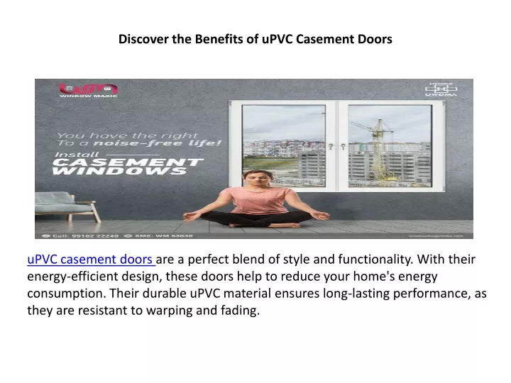 discover the benefits of upvc casement doors