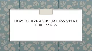 how to hire a virtual assistant philippines