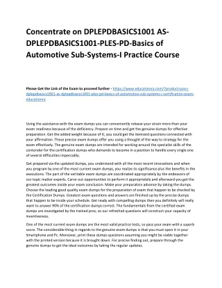 concentrate on dplepdbasics1001