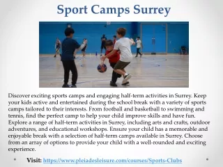 Sport Camps Surrey